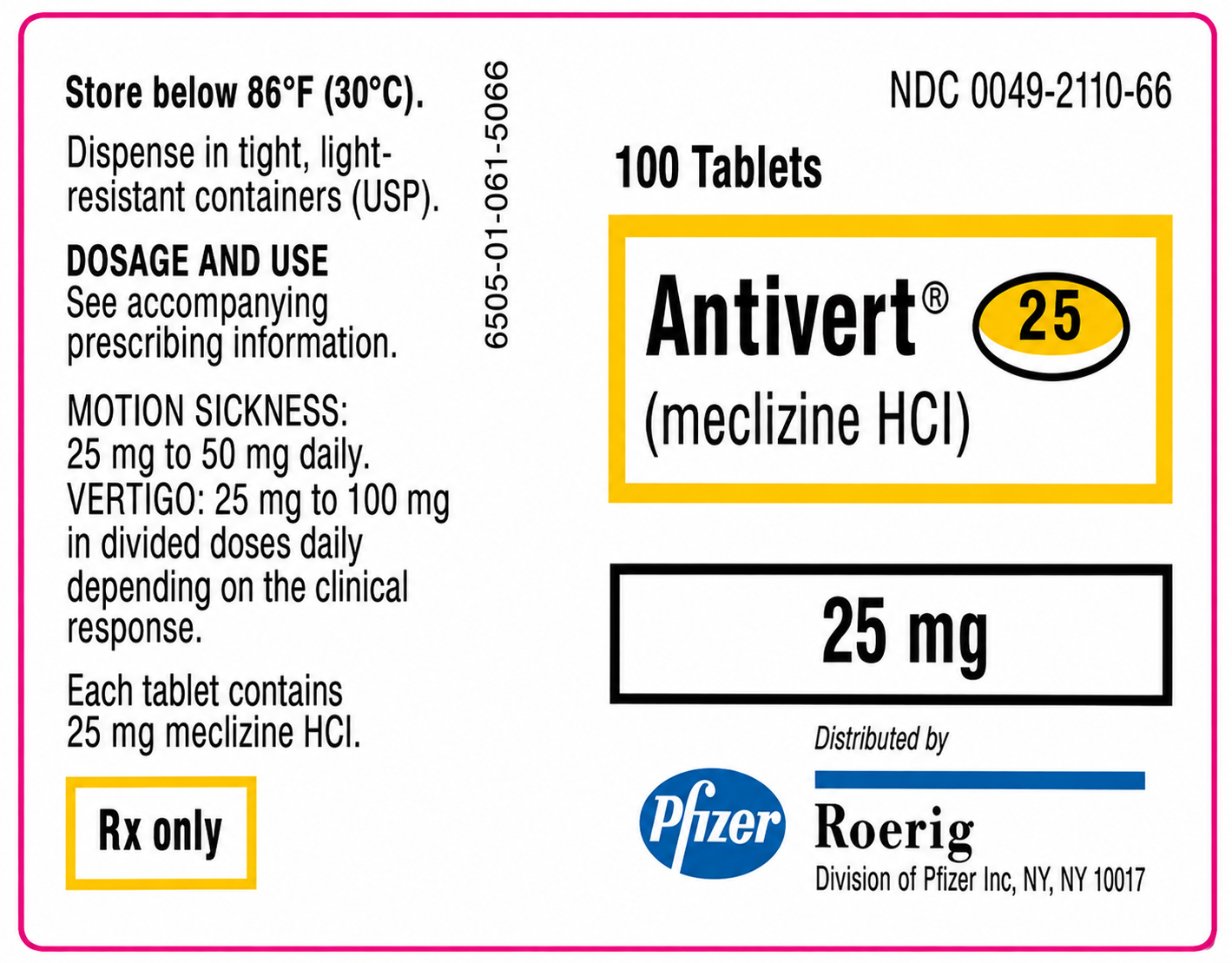 Antivert 25mg