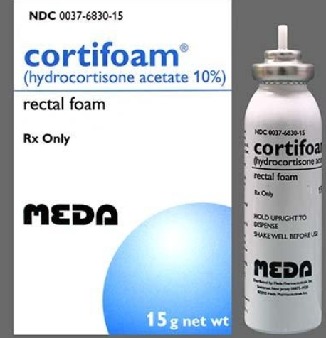 Hydrocortisone rectal foam