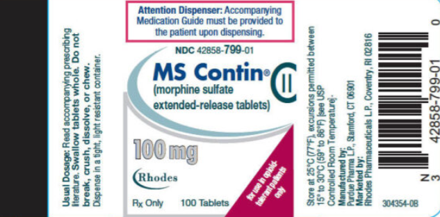 MsContin 100 mg